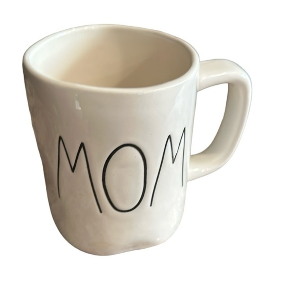 RAE DUNN BY MAGENTA CERAMIC CURVED MOM WHITE MUG